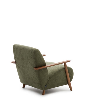 Kave Home Meghan fauteuil Green walnoot