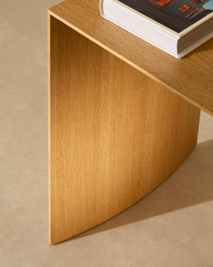 Kave Home Litto bijzettafel 90x45 cm Light brown