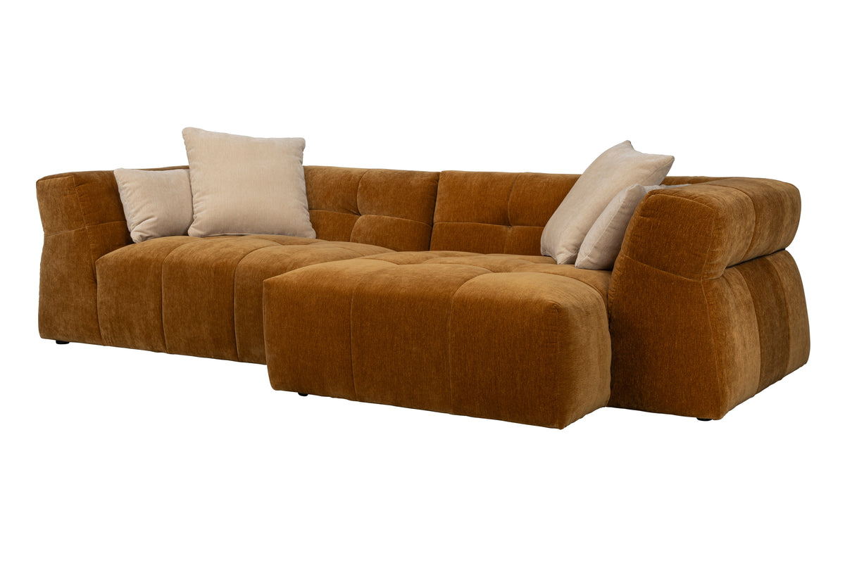 Dutchbone Hodge bank Chaise Longue rechts Okergeel