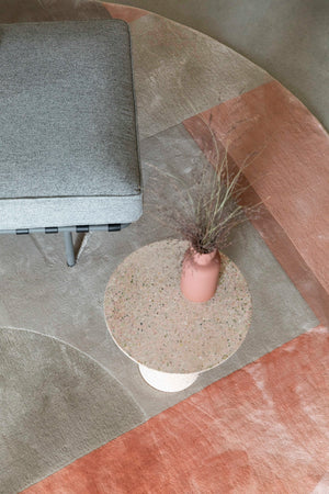 Zuiver Hilton vloerkleed Ø240 cm Grey/Pink