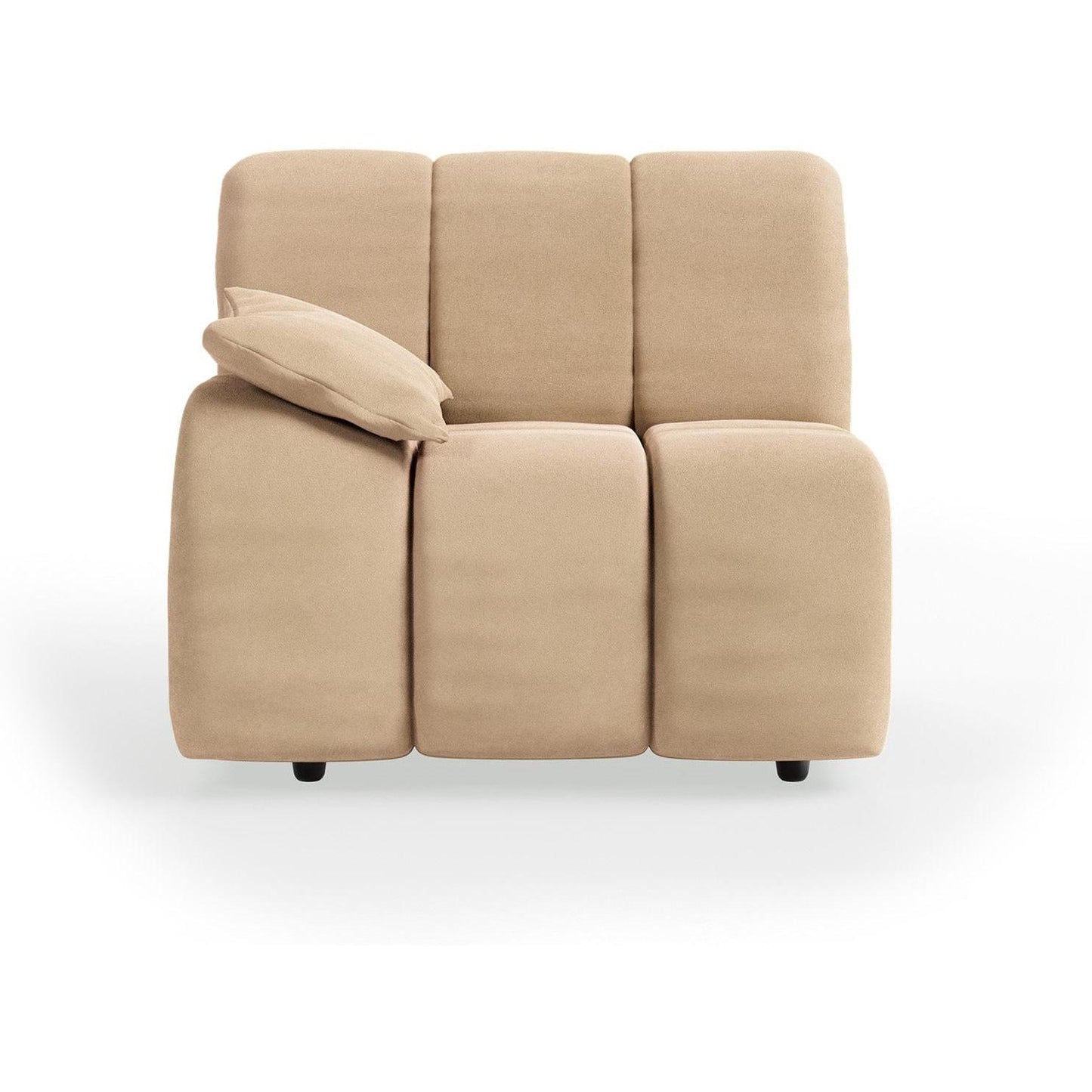 HKliving Wave bank left low arm Royal Velvet Cream