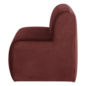 WOOOD Mojo Base eetkamerbank 164 cm velvet Kastanjebruin