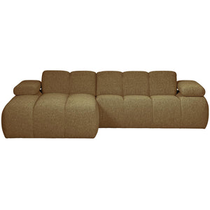 WOOOD Mojo chaise longue bank links bouclé Geel/Bruin Melange