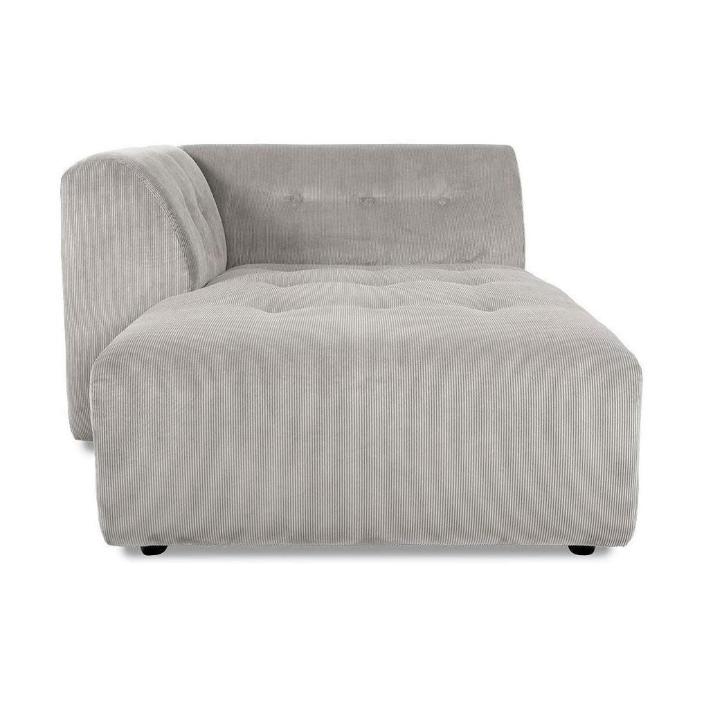HKliving Vint bank left divan Corduroy Rib Cream