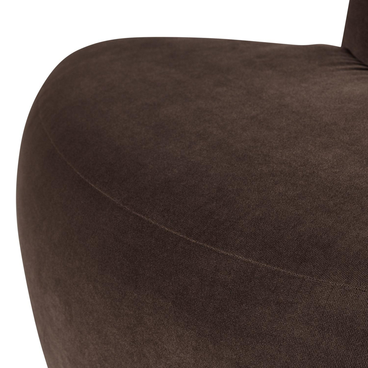 WOOOD Mojo Base eetbank hoek rond rugleuning velvet Bruin