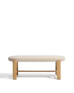 Kave Home Granite eetkamerbank chenille Beige/naturel