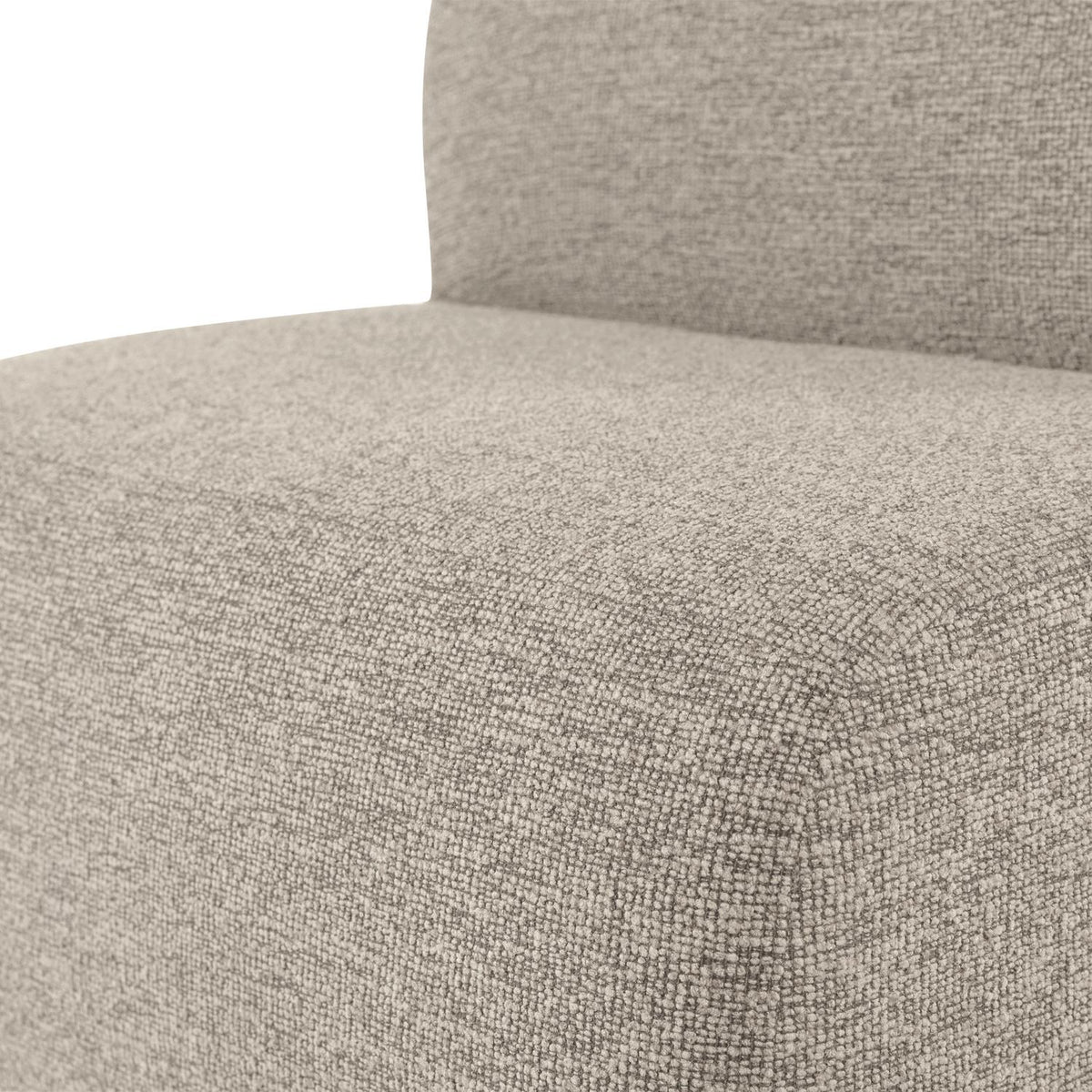 WOOOD Mojo Base eetkamerbank 84 cm met rugleuning bouclé Beige