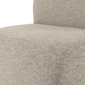 WOOOD Mojo Base eetkamerbank 84 cm met rugleuning bouclé Beige