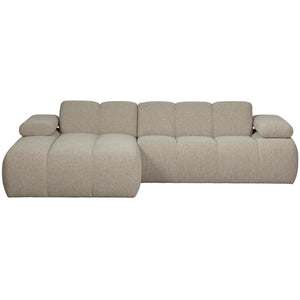 WOOOD Mojo chaise longue bank links bouclé Beige Melange
