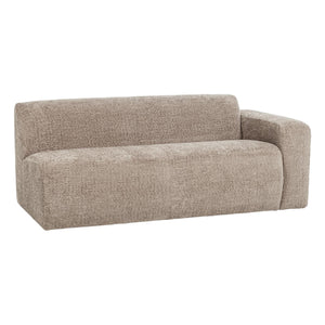WOOOD Mojo Base 2-zits bank arm rechts wollig Donkerzand