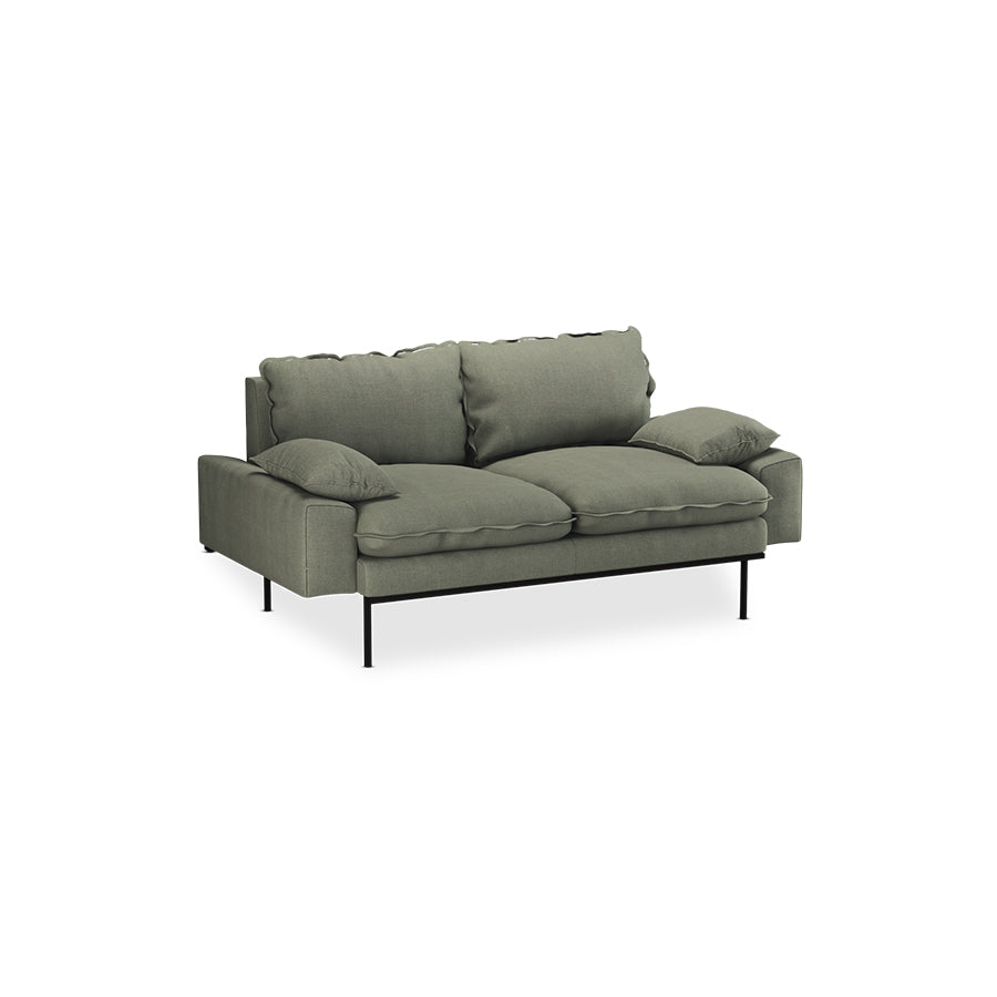 HKliving Retro 2-zitsbank Linen Army Green