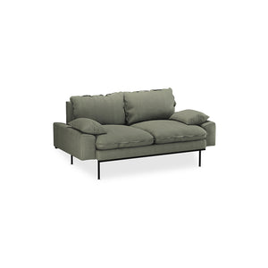 HKliving Retro 2-zitsbank Linen Army Green