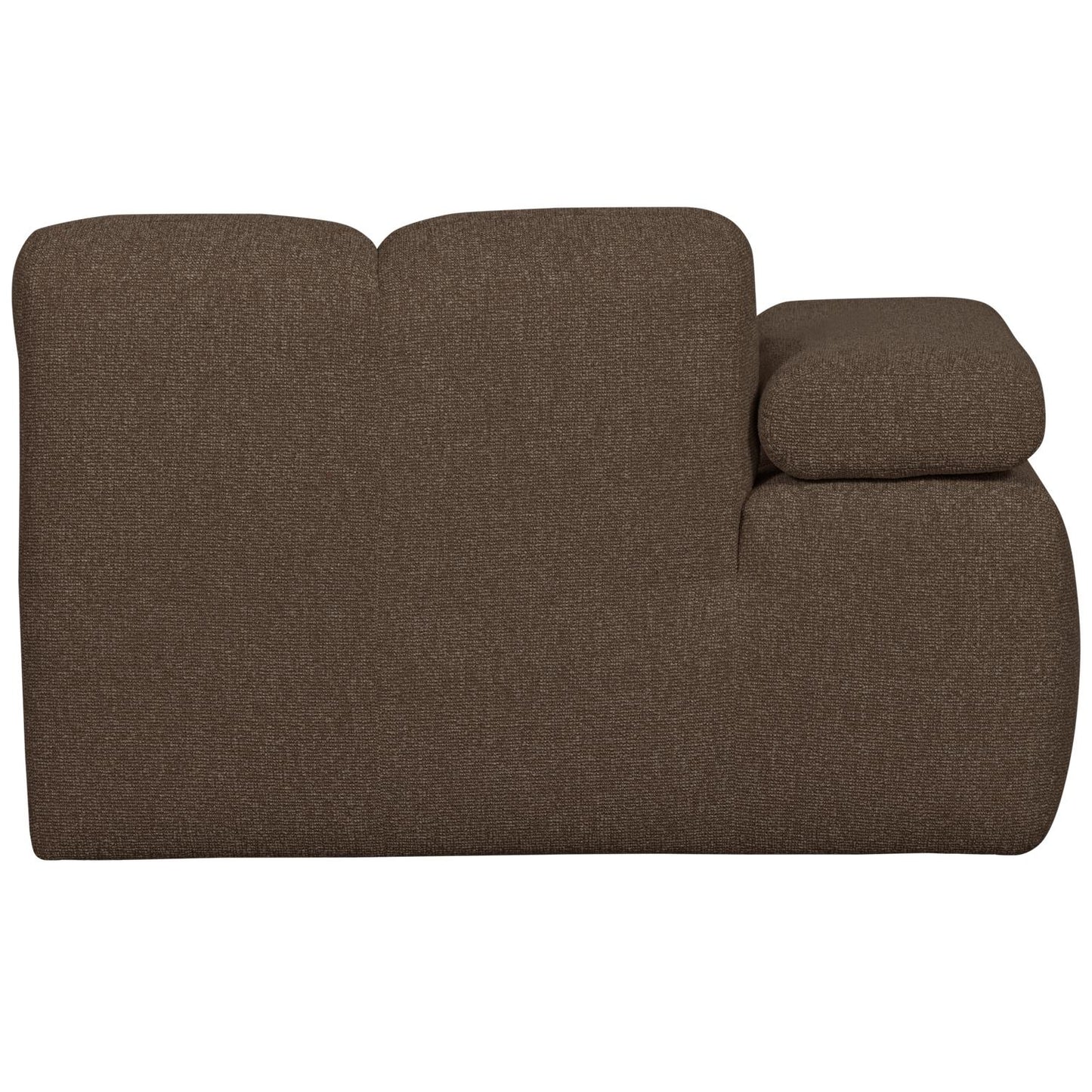 WOOOD Mojo chaise longue bank arm links bouclé Bruin Melange