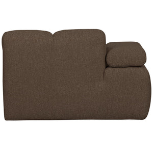 WOOOD Mojo chaise longue bank arm links bouclé Bruin Melange