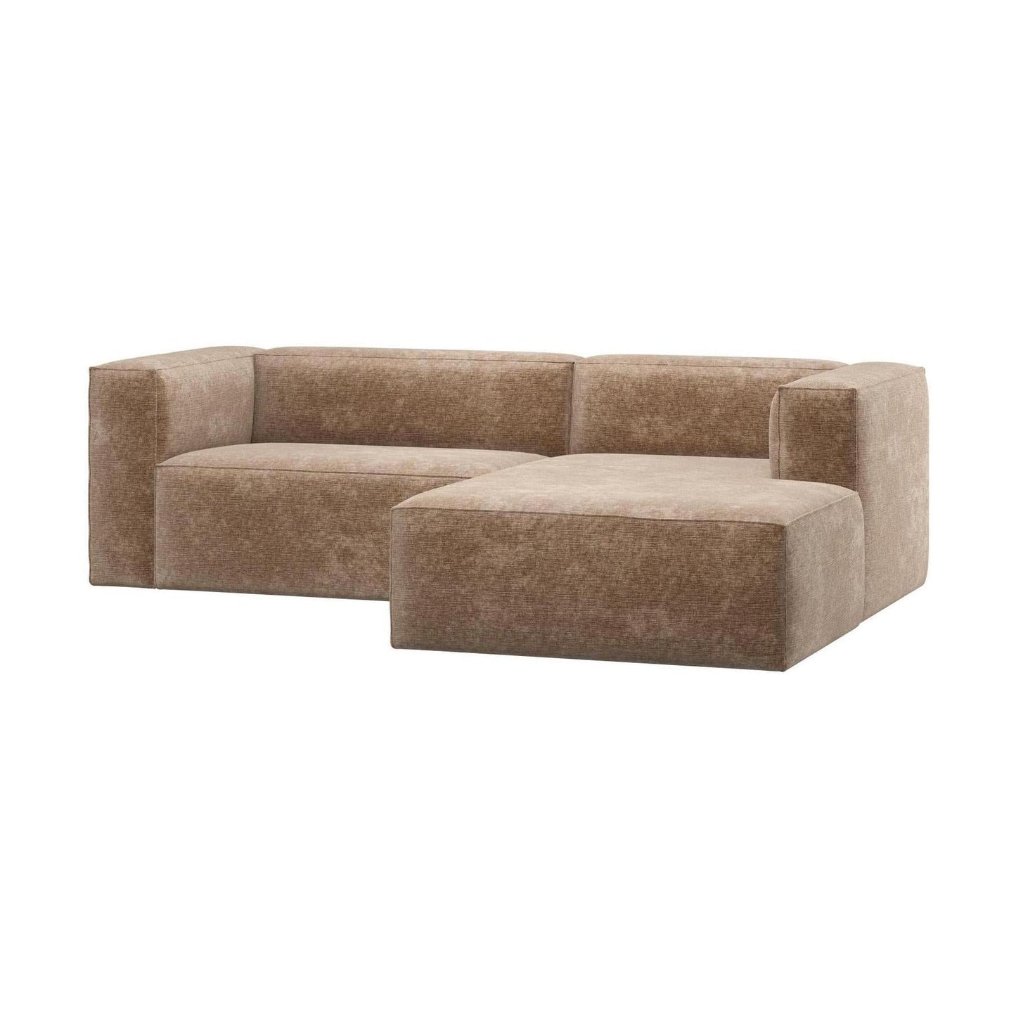 WOOOD Bean chaise longue bank rechts Chenille Velvet Taupe