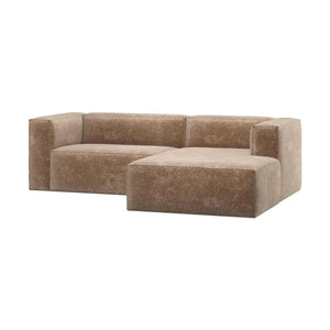 WOOOD Bean chaise longue bank rechts Chenille Velvet Taupe