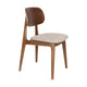 Dutchbone Marais eetkamerstoel Beige/Walnoot