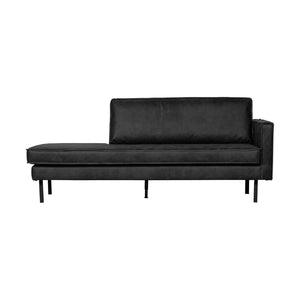 WOOOD Rodeo daybed rechts eco-leer Zwart