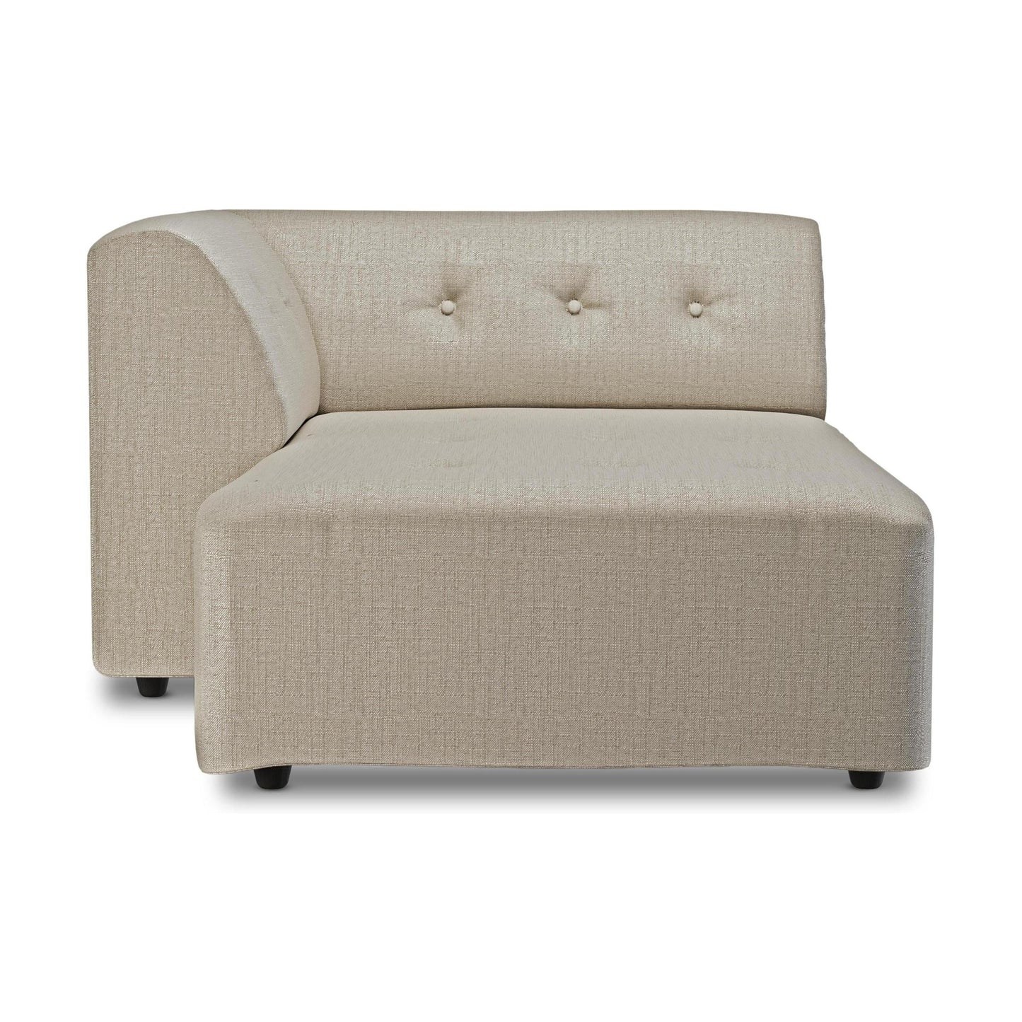 HKliving Vint bank left divan Pure Ivory