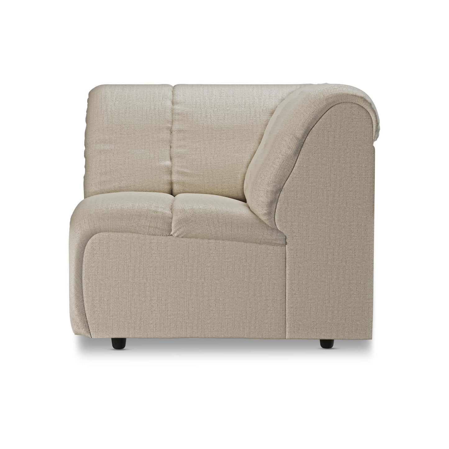 HKliving Wave bank corner Pure Ivory
