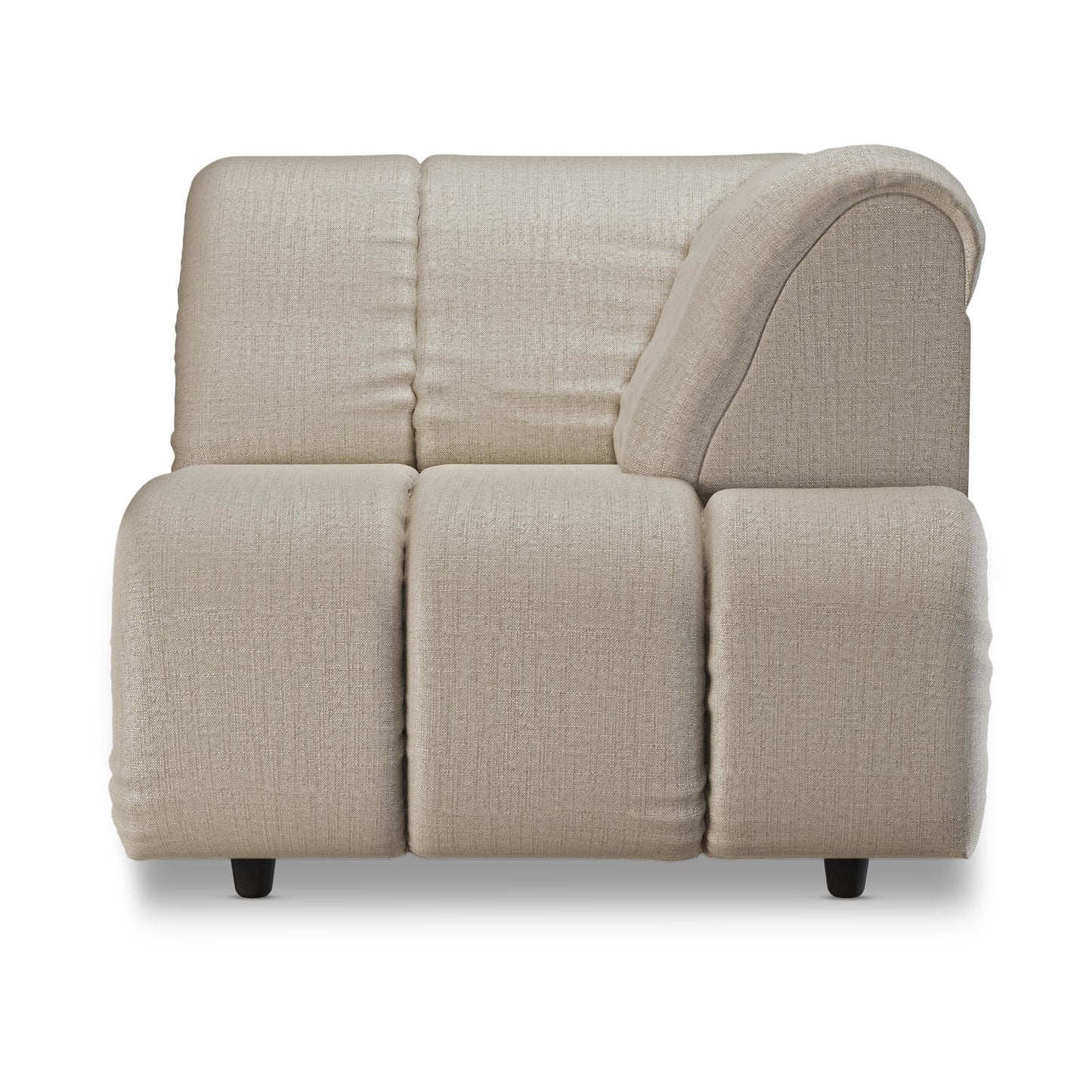 HKliving Wave bank right high arm Pure Ivory