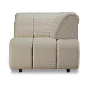 HKliving Wave bank right high arm Pure Ivory