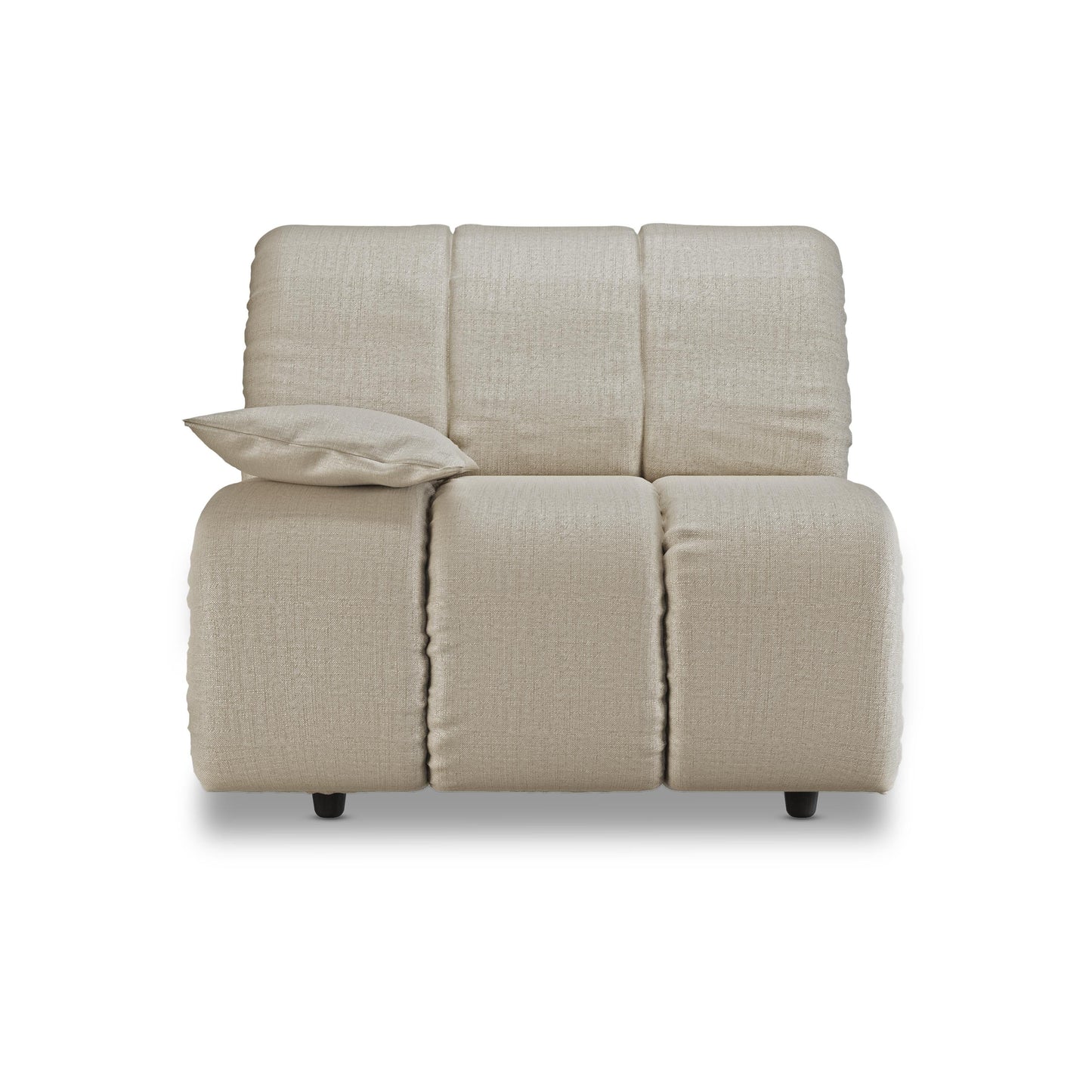 HKliving Wave bank left low arm Pure Ivory