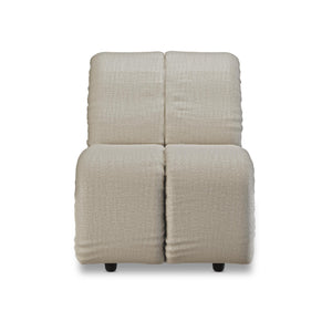 HKliving Wave bank middle small Pure Ivory