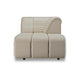 HKliving Wave bank right divan arm Pure Ivory