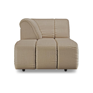HKliving Wave bank left divan arm Pure Earth