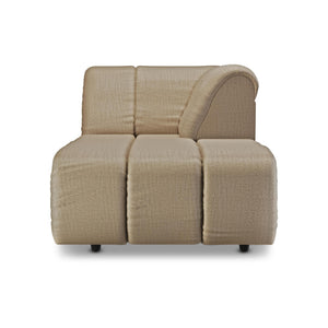 HKliving Wave bank right divan arm Pure Earth