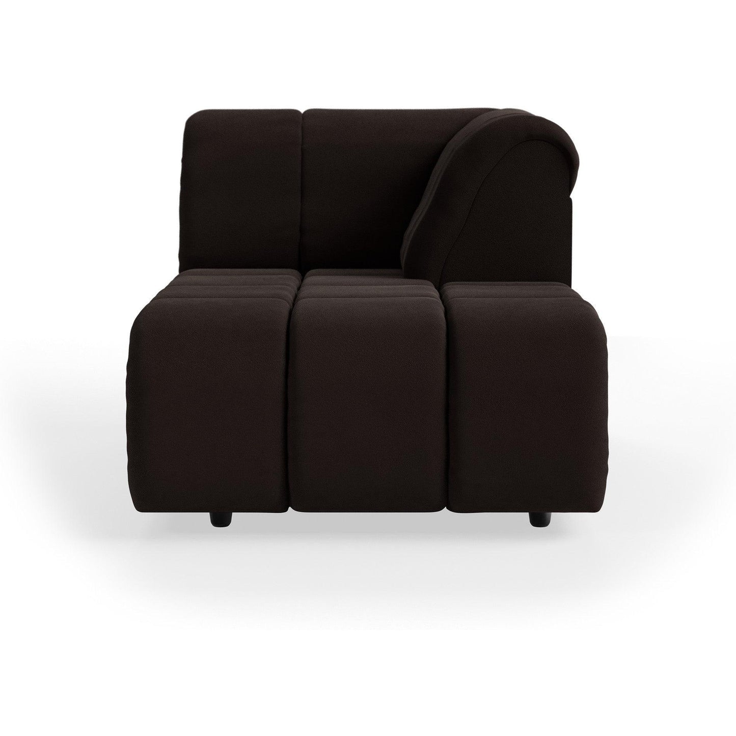 HKliving Wave bank right divan Royal Velvet Espresso