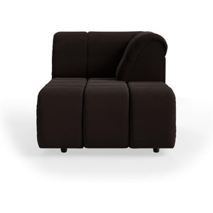 HKliving Wave bank right divan Royal Velvet Espresso