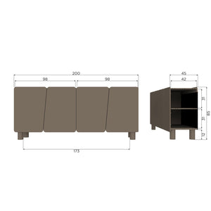 WOOOD Root dressoir Truffel Bruin