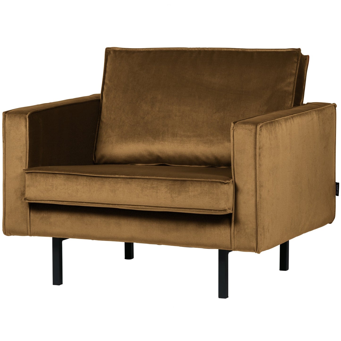 WOOOD Rodeo fauteuil velvet Honinggeel