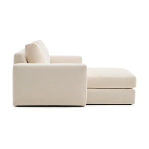 Kave Home Alea 3-zitsbank met chaise longue links Ecru