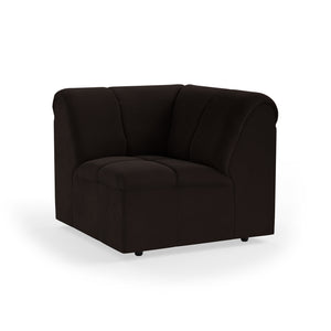 HKliving Wave bank corner Royal Velvet Espresso