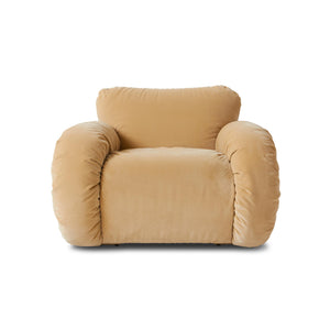 HKliving Arc fauteuil ash frame Royal Velvet Cream