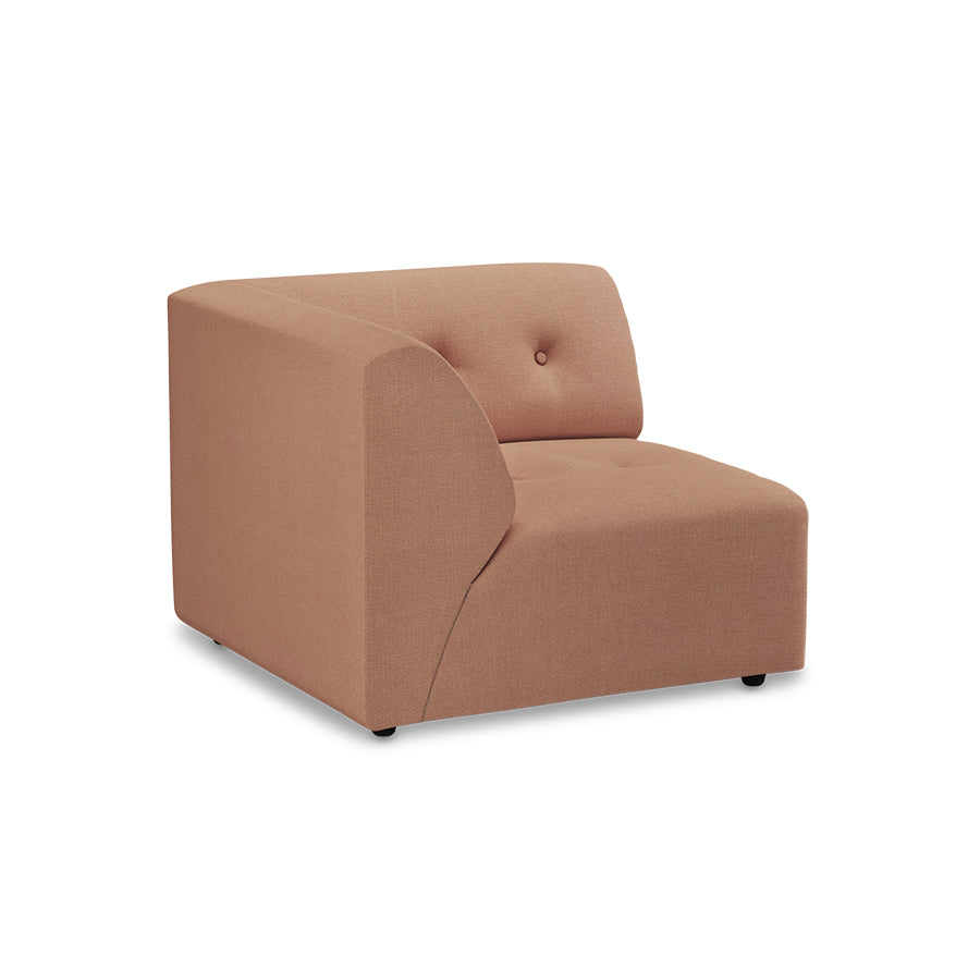 HKliving Vint bank left Linen Dusty Rose
