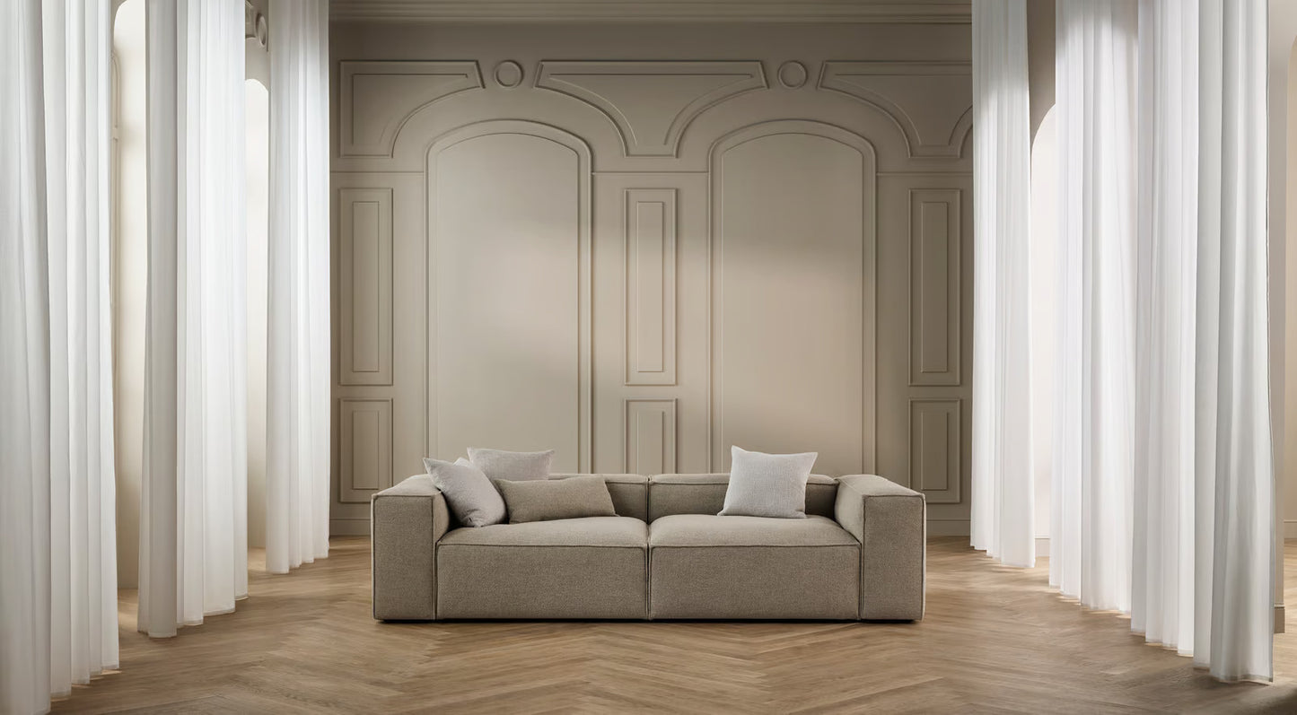 Bolia Cosima 3-zits bank 300 cm chaise longue rechts open eind Globa sand