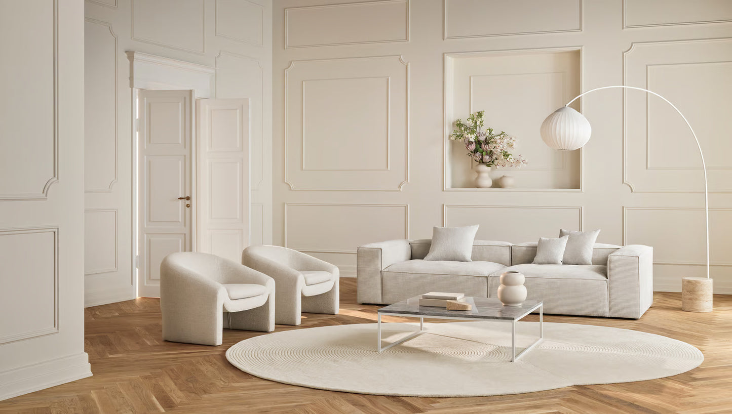 Bolia Cosima 3-zits bank 300 cm chaise longue links open eind Vilme dark beige