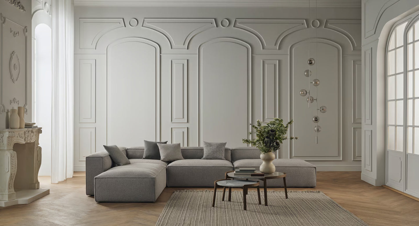 Bolia Cosima 3-zits bank 300 cm chaise longue links open eind Vilme dark beige