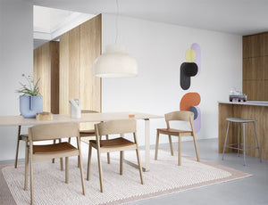 Muuto Cover eetkamerstoel eiken leer Refine Cognac