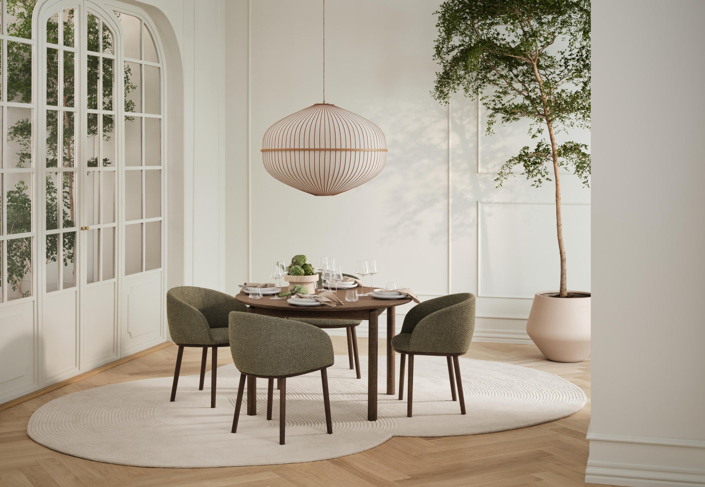 Bolia Join eetkamerstoel Adria Dark Beige donker geolied eiken