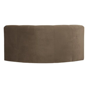 WOOOD Mojo Base eetbank halfronde hoek rugleuning velvet Taupe