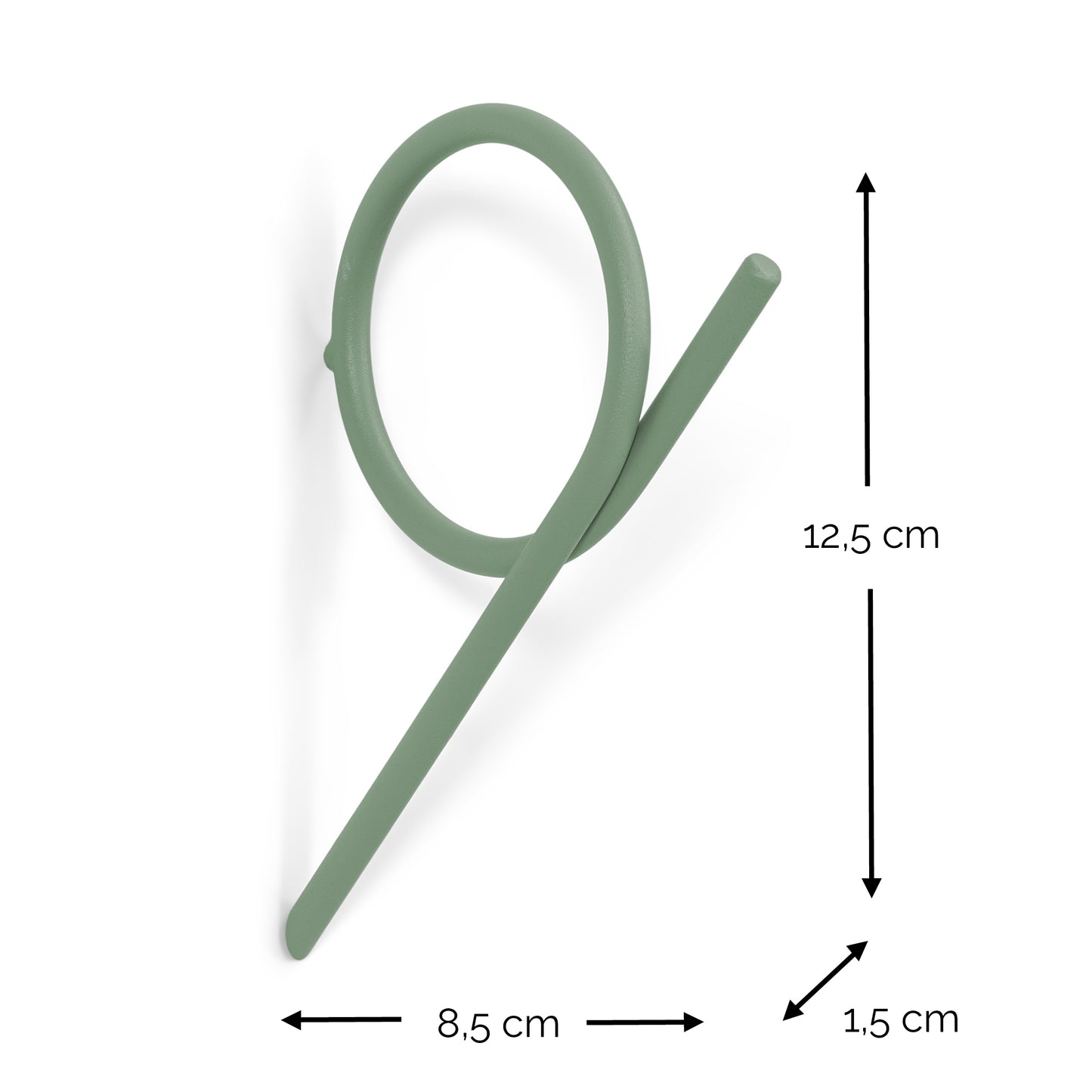Spinder Design Tuba Large wandhaak Dusty Green