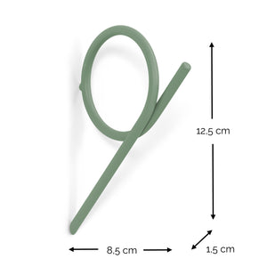 Spinder Design Tuba Large wandhaak Dusty Green