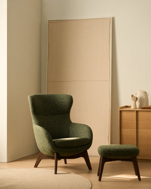 Kave Home Adiran fauteuil chenille Dark green