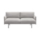 Muuto Outline Soft 2-zitsbank Clay 12/Grijs
