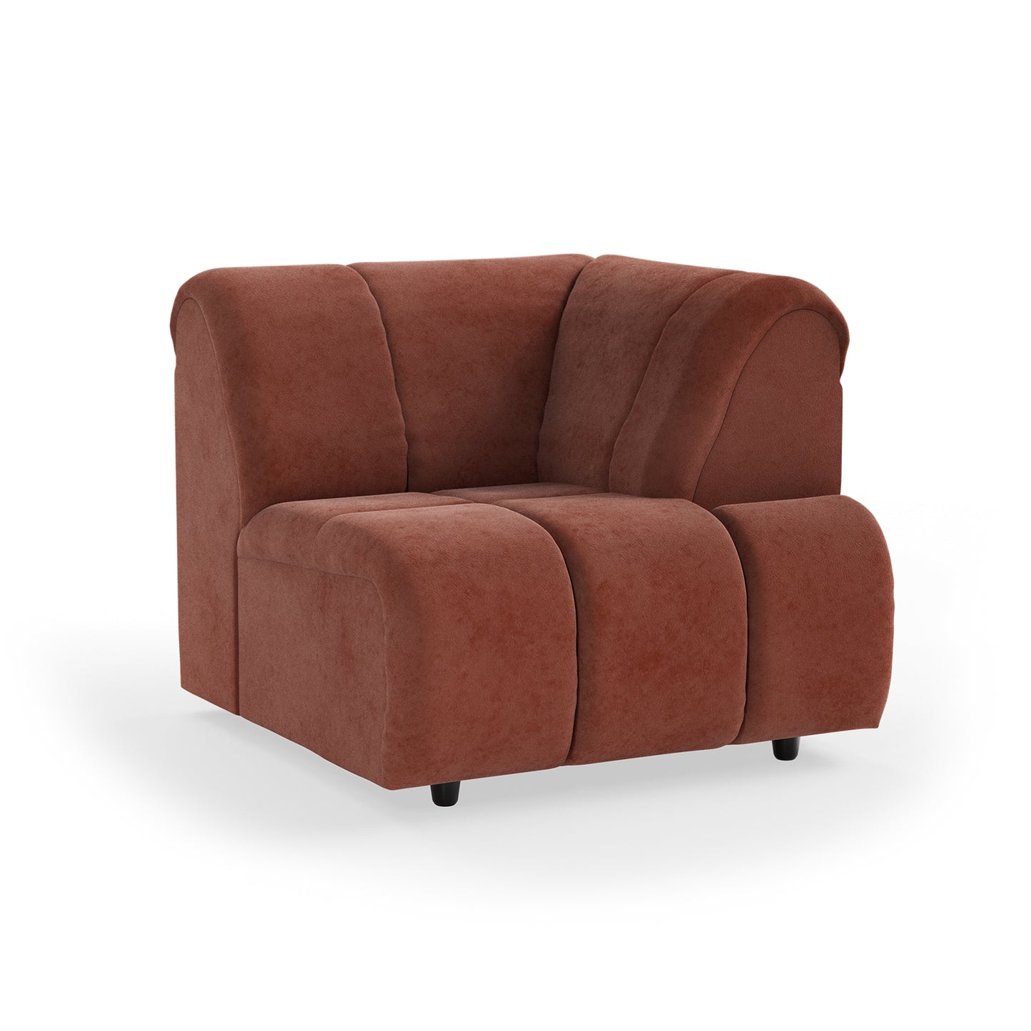HKliving Wave bank right high arm Royal Velvet Magnolia